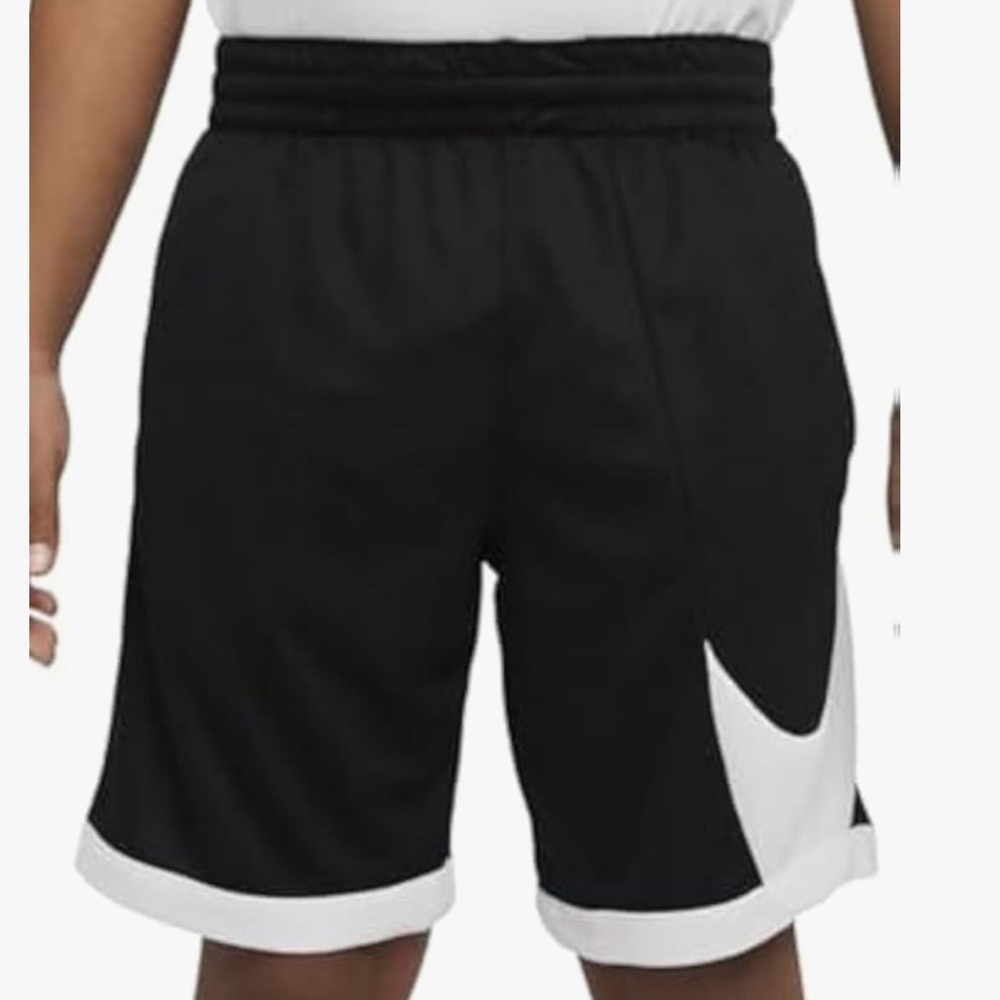 Nike Boy's Dri-FIT HBR Basketball Shorts Black/White SM (7-8 Big Kid) kids small